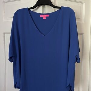 Lilly Pulitzer Royal Blue Casden Top